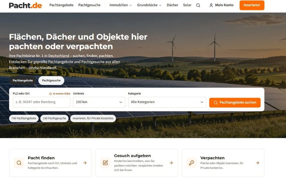 Pacht.de im Top-3-Vergleich: Portale für die Grundstückspacht